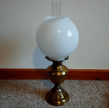 Antique Oil Lamp Brass With