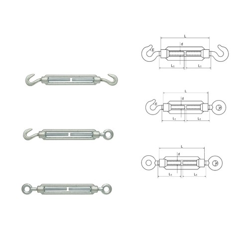 Galvanised turnbuckles wire - galvanised,