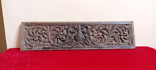 Hand carved teakwood floral - hand,