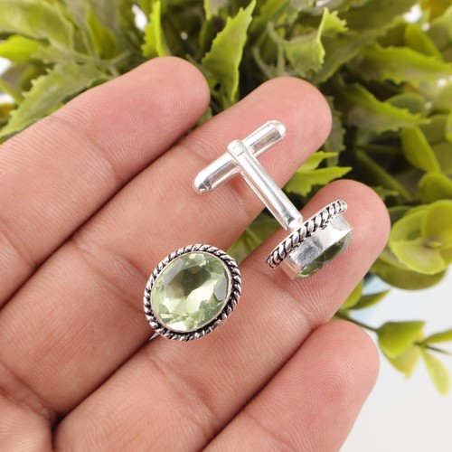 Green amethyst gemstone - amethyst, 925