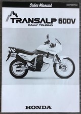 HONDA TRANSALP 600V Rally Touring Motorcycle Sales Manual c1990 #2M7002