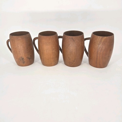 Wooden beer mugs set hand - set, of