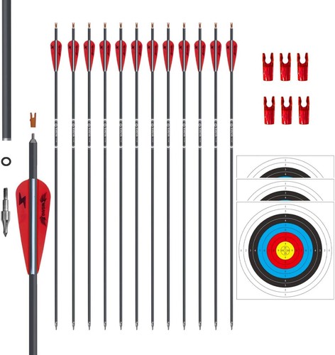 12pcs archery carbon - archery,