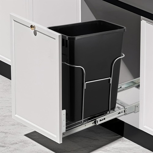 Slide out garbage shelf - garbage, for
