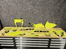 KTM EXC 2017-2019 150-500cc Yellow Graphics Kit With Wheel Stickers EXC-F #M
