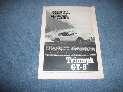 1968 triumph vintage ad - 1968, gt-6