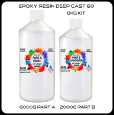 Epoxy Resin Glass Crystal Clear DEEP POUR CAST 40MM, 60MM+ River Tables Flowers