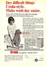 CREDA De Luxe Home Spin Dryer ADVERT Vintage Original 1966 Print Ad 164B/128
