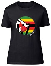 Personalised Cricket Zimbabwe Sports Fitted Womens Ladies T Shirt Gift