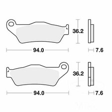 TRW Brake Pads Sintered MCB648SH Fits Moto Guzzi Griso 1100 2005-2008