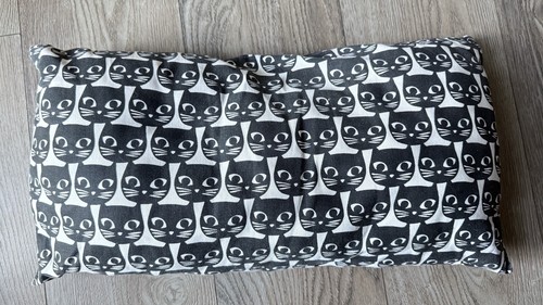 Ikea black cat mattram bolster - black,