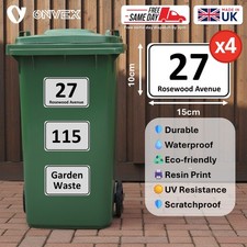 4 x Premium Glossy Wheelie Bin