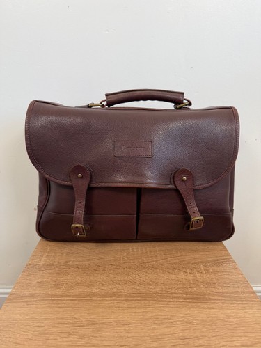 Barbour brown leather satchel - barbour,