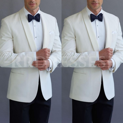 White bridal men suits - white,