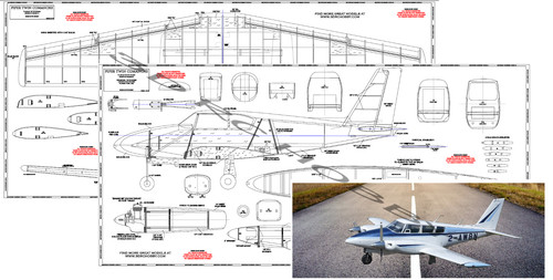 Piper twin comanche - 74", rc