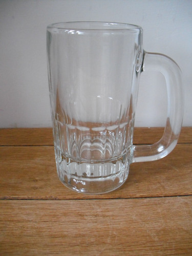 Attractive glass half pint - half,