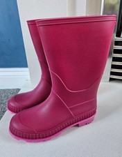 Red Kids Boys Girls Wellies -