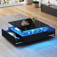Coffee Table with LED Square
