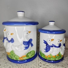 Vintage ceramic cannister jar