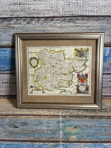 Framed essex county map print - map,