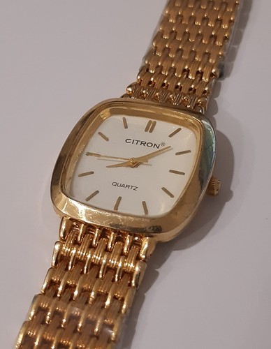 Citron gold tone quartz watch - citron,