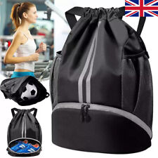Drawstring Sports Backpack Gym Bag Waterproof PE Backpack with Shoe Compartment