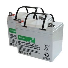 Pair of Lucas 34AH Batteries