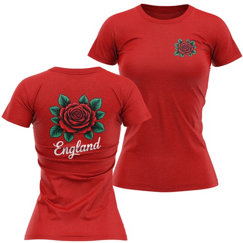 English red rose shirt for - red, t
