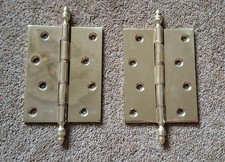 Pair of Solid Brass 4" Butt