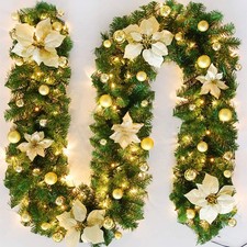9FT Christmas Garland with LED