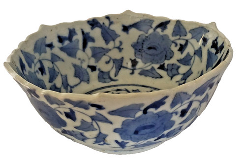 Vintage chinese blue white - vintage,