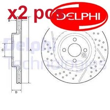 X2 PCS FRONT BRAKE DISC SET