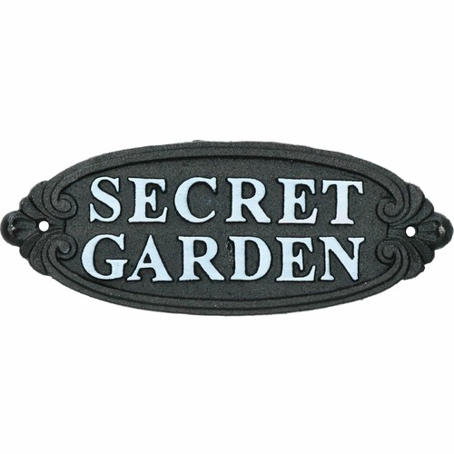 Secret garden cast iron - cast, sign