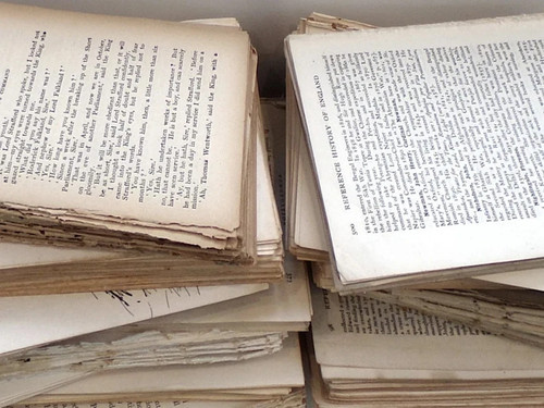 Old book pages - x, naturally