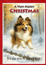 Shetland Sheepdog / Sheltie (4" x 6") Christmas Card - Blank inside - Starprint