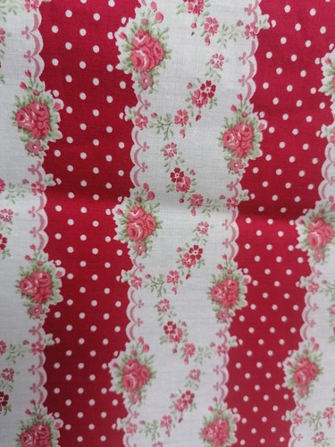 Laura ashley red rose - rose, stripe