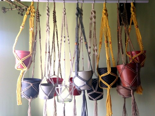 Macrame plant hanger garden - hanger,