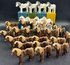 VINTAGE PLAYMOBIL BUNDLE 30 Ponies Pony Foal Horses Horse Great Job Lot