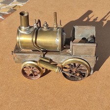 Miniature Brass Steam Engine Locomotive - Vintage