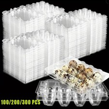 100/200/300 x Quail Egg Box for Efficient Storage & Safe Egg Incubation 12 Holes