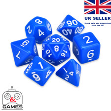 Blue Acrylic Polyhedral Dice