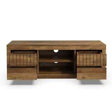 Cartmel 4 Drawer 2 shelf Large Storage TV Media Unit Knotty Oak Graded