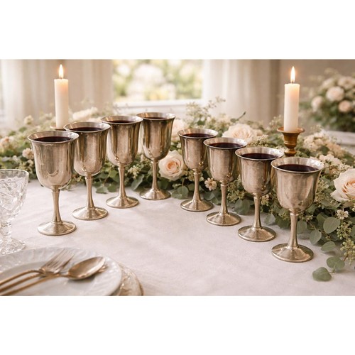 Vintage silver goblet - goblet, set