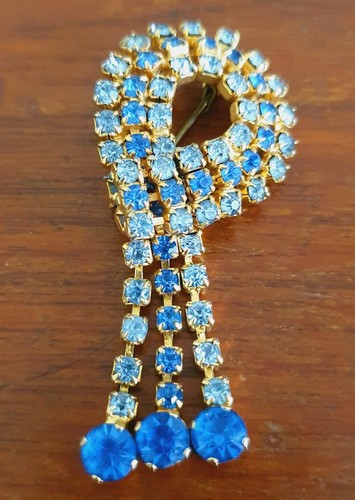 Vintage blue rhinestone - vintage,