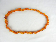 ⭐ 43g Genuine Raw Baltic Honey Amber Beaded Necklace Golden Honey Amber 24.5"