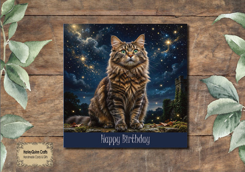 Cat 066 animal birthday card - 066,