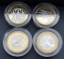 4x Piedfort Silver Proof £2