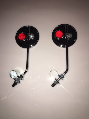 Chrome bicycle mirrors - bicycle, red