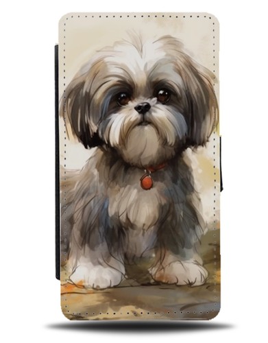 Shih tzu painting print flip - shih,