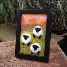 Three sheep -needlefelted